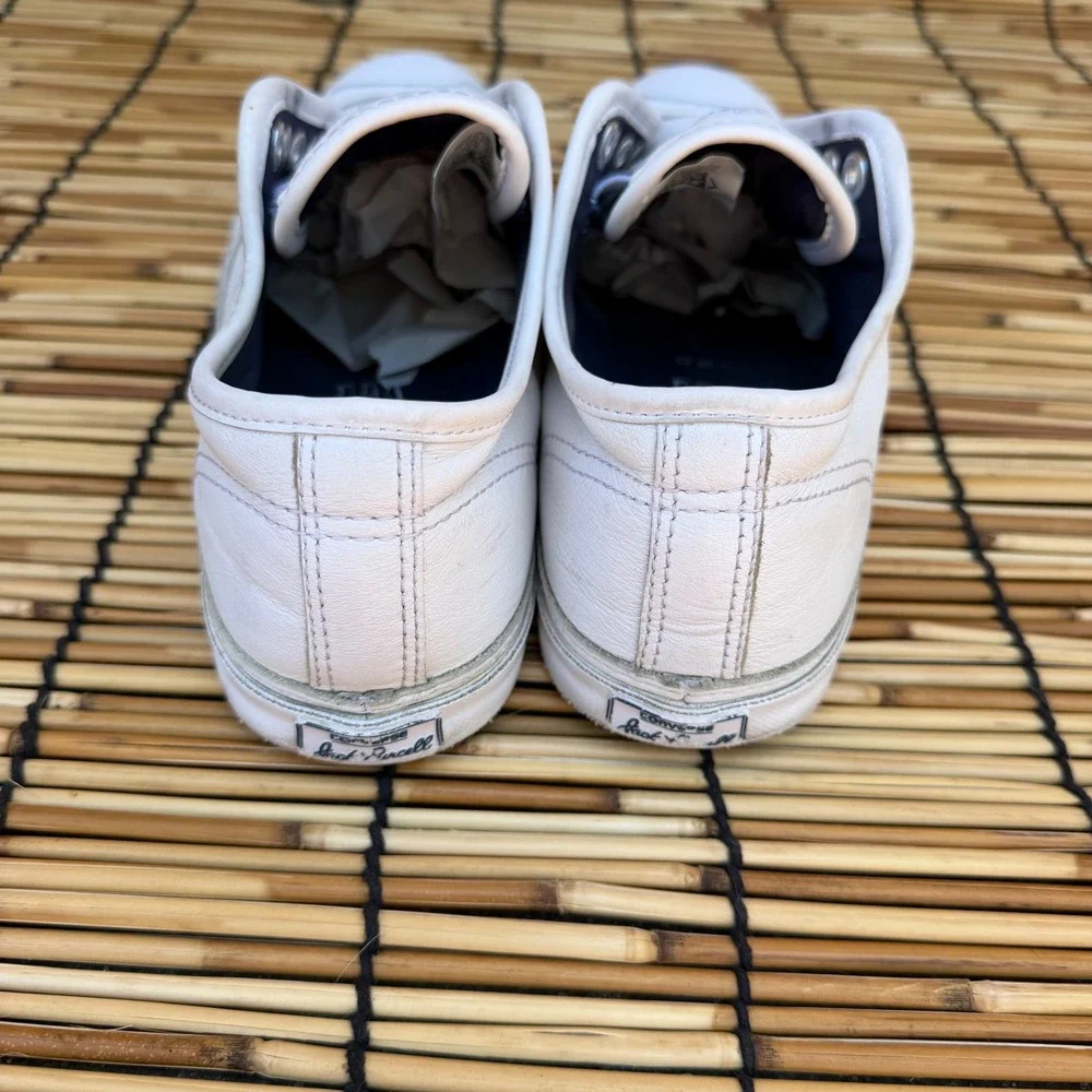 Converse Jack Purcell CP Leather White Low Top Sneakers Mens 6.5 Womens 8.5 - Picture 6 of 8